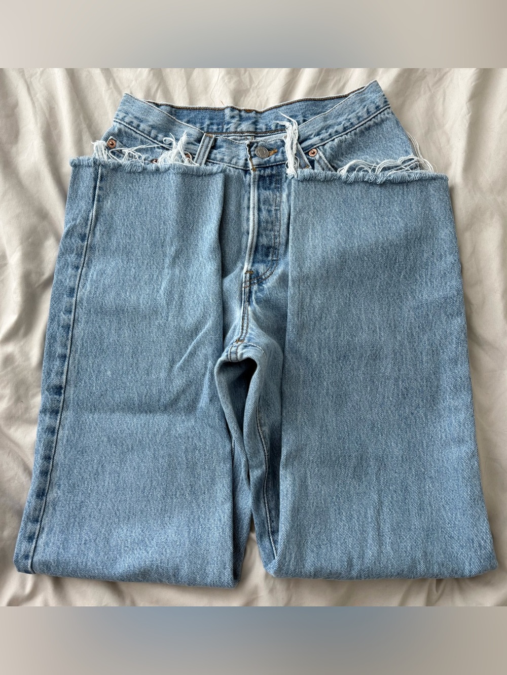 Vintage 90s Levis 501 Womens High Waisted Jeans USA 18501 Light Wash 26x28 - Picture 6 of 12